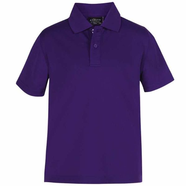 JB7KSP Podium Kids Poly Polo Shirt Purple