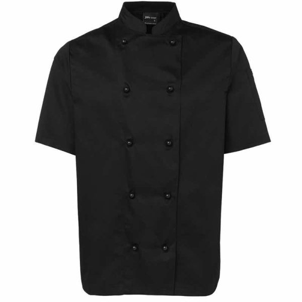 JB's-5CJ2-Black-Short Sleeve-Unisex-Chef's-Jacket