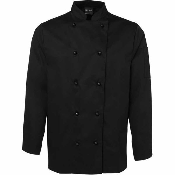 JB's-5CJ-Black-Long Sleeve-Unisex-Chefs-Jacket