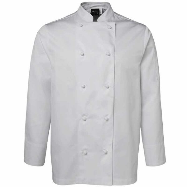 JB's-5CJ-White-Long Sleeve-Unisex-Chefs-Jacket