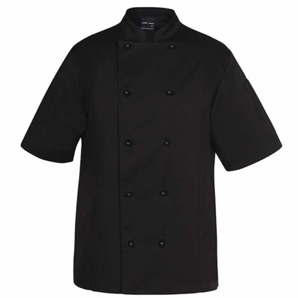 B's-5CVS-Black-Vented-Chef's-Short Sleeve-Jacket