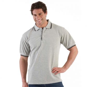 Mens Contrast Polo-Shirt-Front view-decoration area-custom screen print-custom embroidery