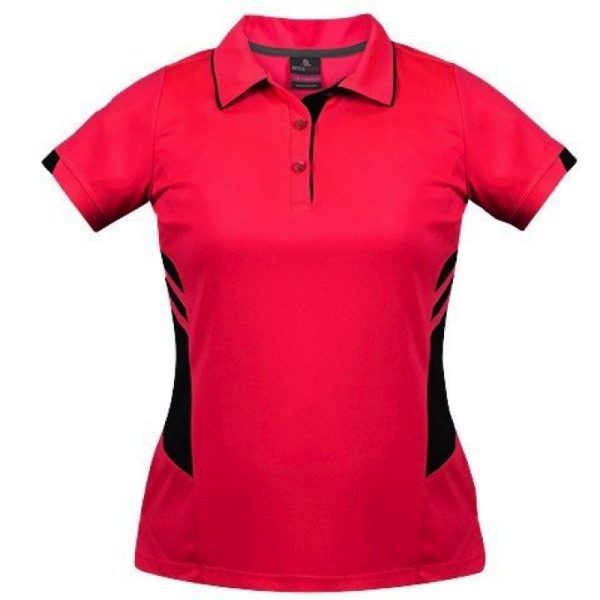 Aussie Pacific-2311-ladies-womens-Polo shirt-short sleeve-pink black