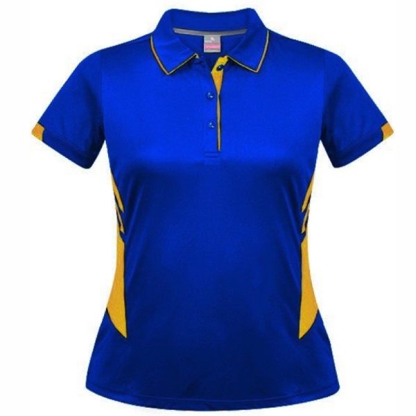 Aussie Pacific-2311-ladies-womens-Polo shirt-short sleeve-royal gold