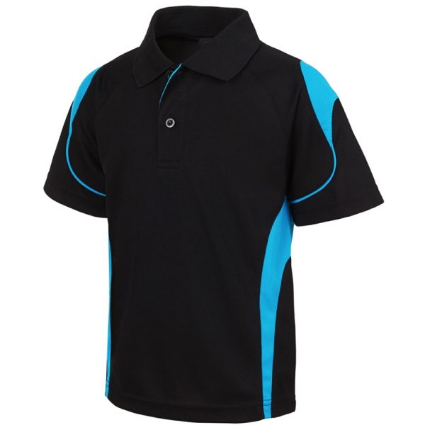 JB's-7BELK-polo shirt-short sleeve-kids-black aqua