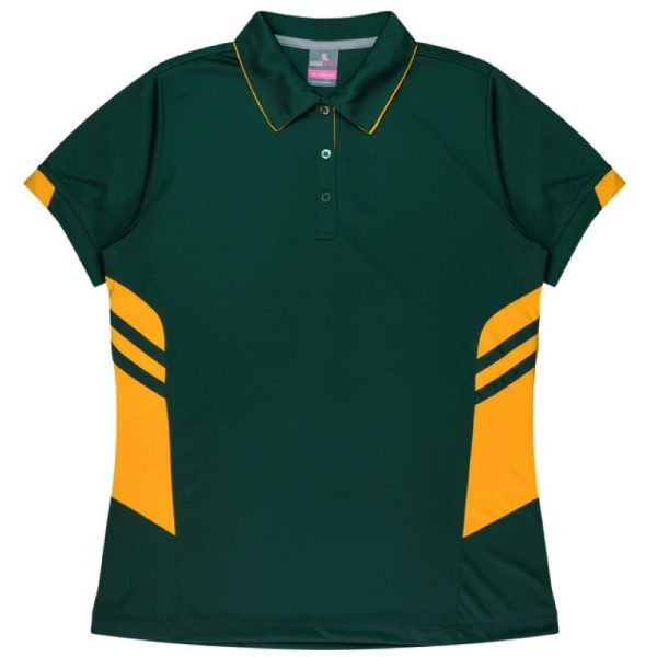 Aussie Pacific-2311-ladies-womens-Polo shirt-short sleeve-bottle gold