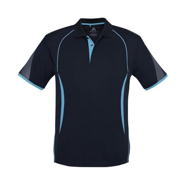 Biz Collection-P405MS-Mens SS Razor Polo Shirt-Navy/Sky- mps promotional gear