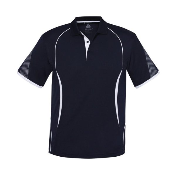 Biz Collection-P405MS-Mens SS Razor Polo Shirt-Navy/white- mps promotional gear