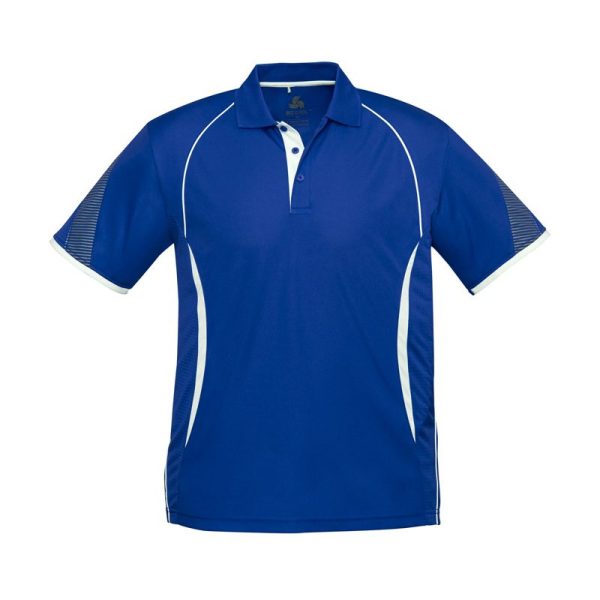 Biz Collection-P405MS-Mens SS Razor Polo Shirt-Royal/white- mps promotional gear