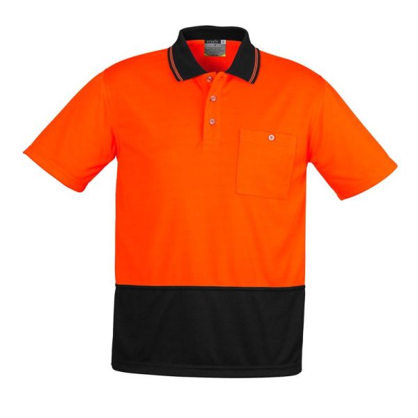 Hi Vis Polo Shirt Orange Black