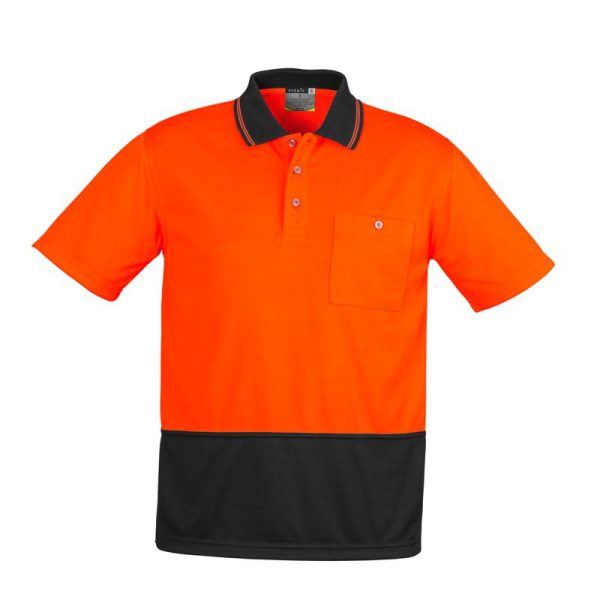 Hi Vis Polo Shirt Orange Charcoal