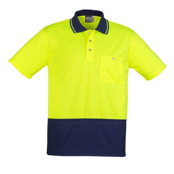 Hi Vis Polo Shirt Yellow/Navy