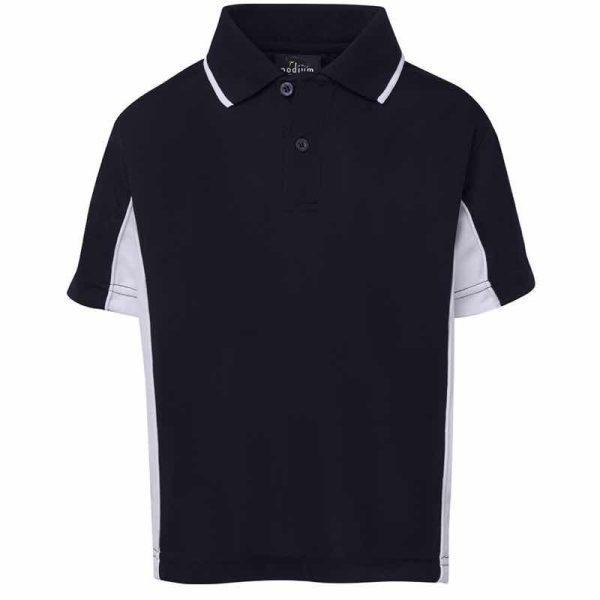 JB's-7PP-Podium-Kids- Contrast-Polo Shirt-black white