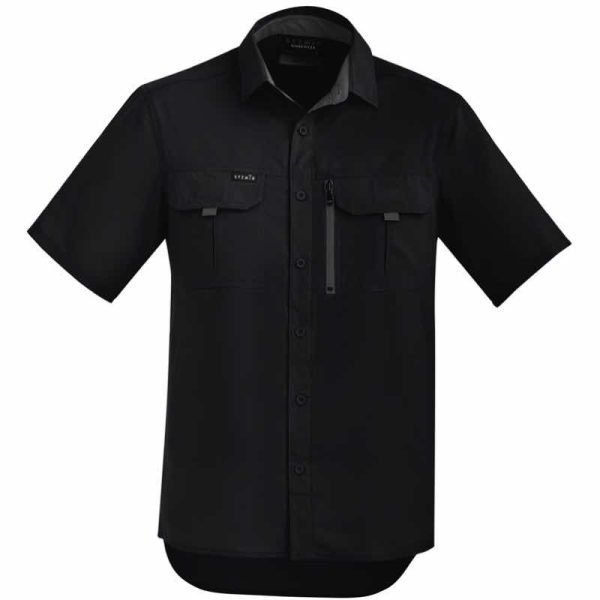 Syzmik ZW465 Mens Outdoor Short Sleeve Shirt Black