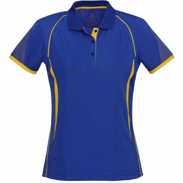 Womens Short Sleeve Razor Polo P405LS Royal Gold