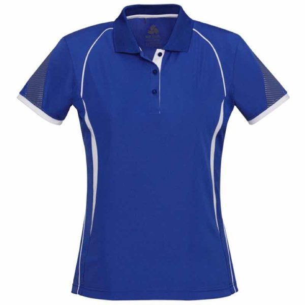 Womens Short Sleeve Razor Polo P405LS Royal White