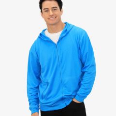 BeSeen BSHD21 Lightweight Hoodie Hawaian Blue Size Large
