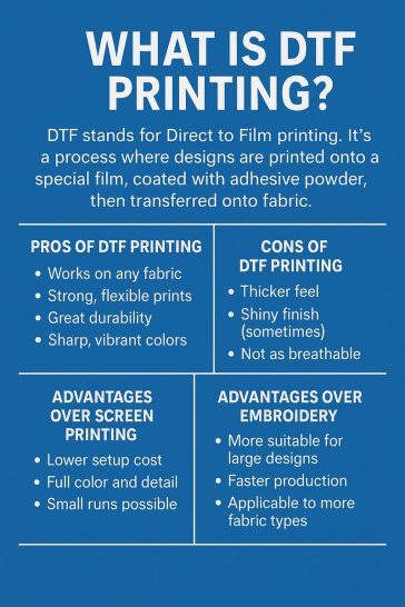 DTF printing vs screen printing and embroidery-Best printing method for custom apparel