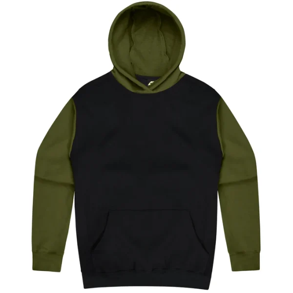 Aussie Pacific Monash Mens Hoodie 1530 Black/Military Green Size Large