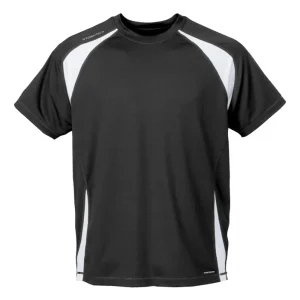StormTech Mens H2X-Dry Club Jersey Tee SAT100 Black/White Size Large