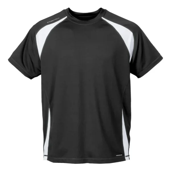 StormTech Mens H2X-Dry Club Jersey Tee SAT100 Black/White Size Large