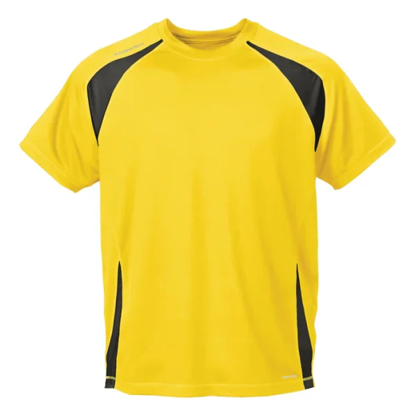 StormTech Mens H2X-Dry Club Jersey Tee SAT100 Yellow/Black Size Medium
