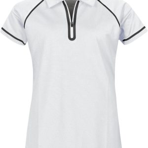 StormTeck Performance Polo Shirt 94% Nylon 6% Spandex White/Black Size 2XL