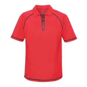 StormTeck Performance Polo Shirt 94% Nylon 6% Spandex Red/Black Size Small