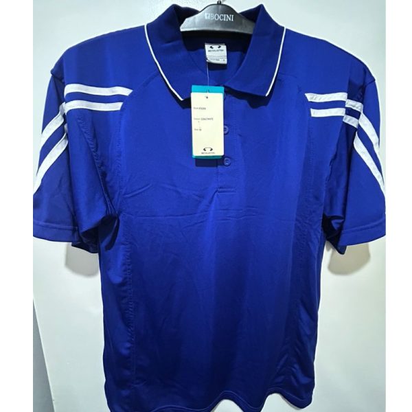 Biz Collection Mens Polo Shirt P3309 Cobalt/White Size Medium