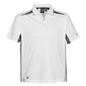 StormTech Mens Match Technical TXP-1 Polo Shirt White/Navy Size Small