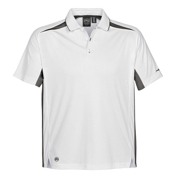 StormTech Mens Match Technical TXP-1  Polo Shirt White/Navy Size Small