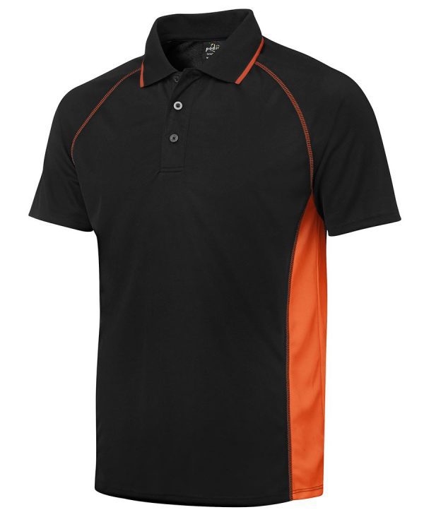 JB's Ladies PDM Cover Polo Shirt 7COV Black/Orange Size 8