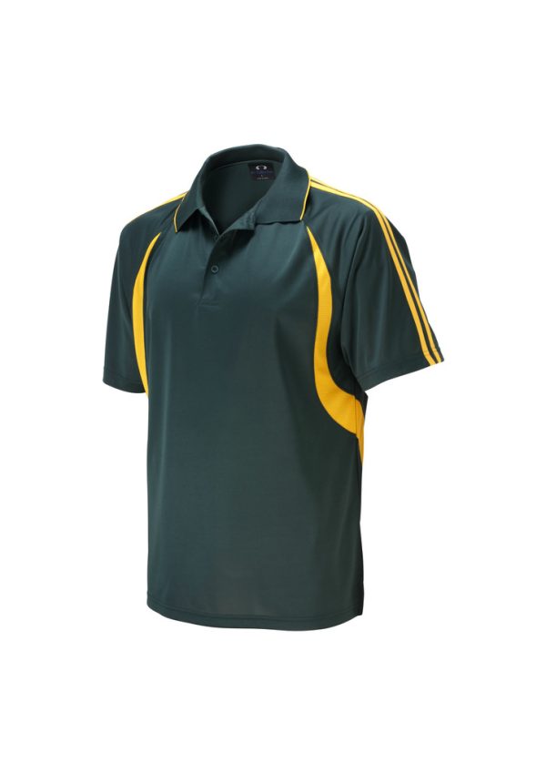 Biz Collection Mens Flash polo Shirt P3010 Forrest/Gold Size Large