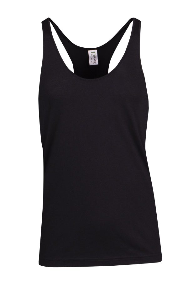 Ramo Mens Greatness Athletic T-back Singlet T409SG Black Size Large